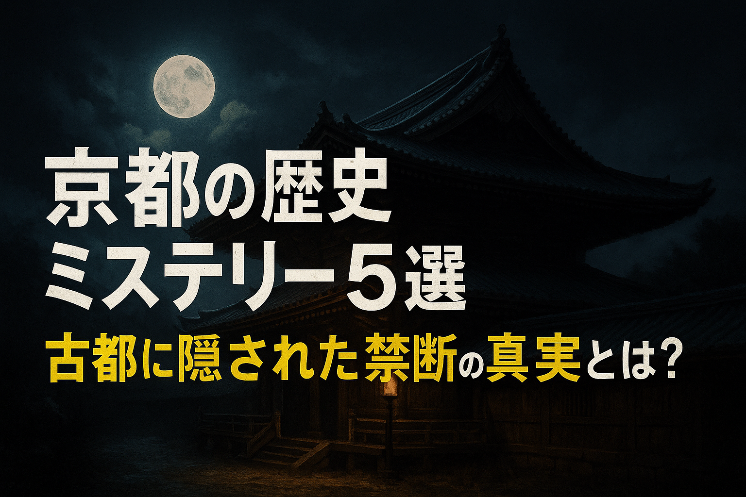 京都の歴史ミステリー5選 古都に眠る禁断の謎と伝説とは？