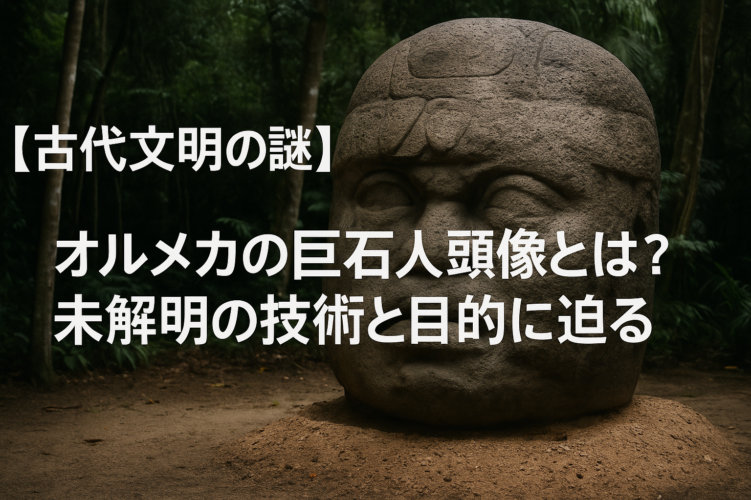 【古代文明の謎】オルメカの巨石人頭像とは?未解明の技術と目的に迫る!
