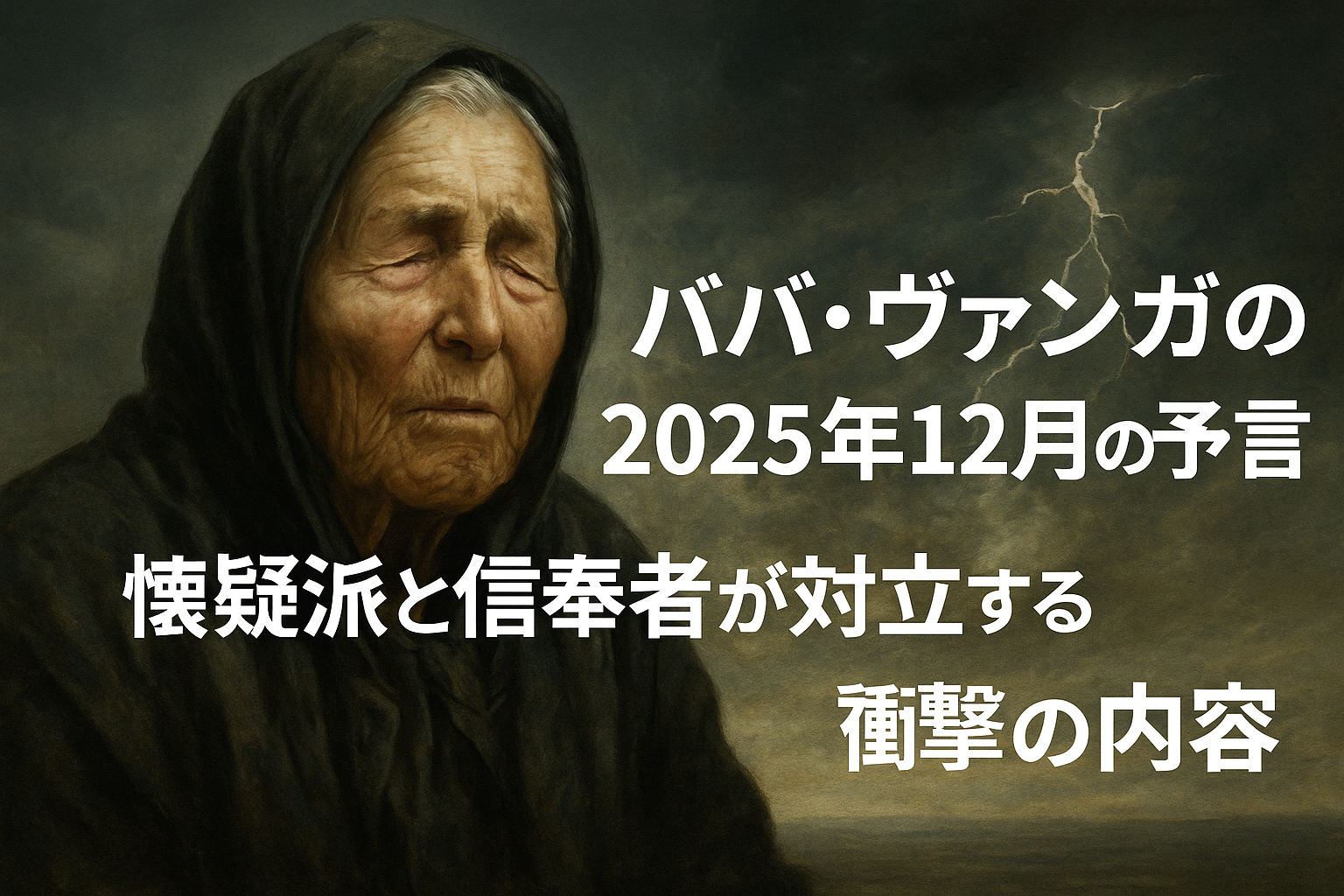 2025年12月ババヴァンガ予言の未来。異星人接触？ヨーロッパ崩壊？古代の疫病？