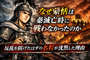 なぜ蒙恬は秦滅亡時に戦わなかったのか？反乱を防げたはずの名将が沈黙した理由とは
