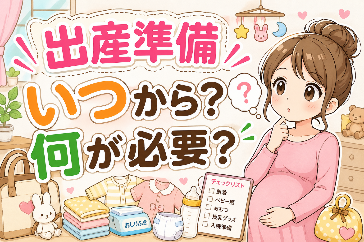出産準備はいつから始めると安心?時期の目安と必要な準備の進め方を解説