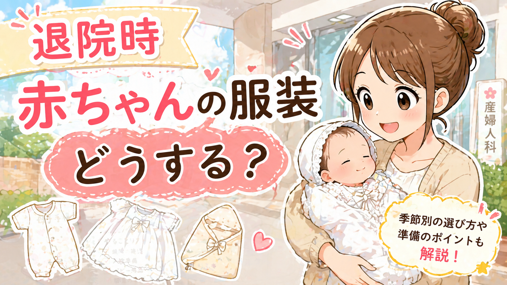 出産後、退院時の赤ちゃんの服装はどうする?季節別の選び方と準備の基本を解説